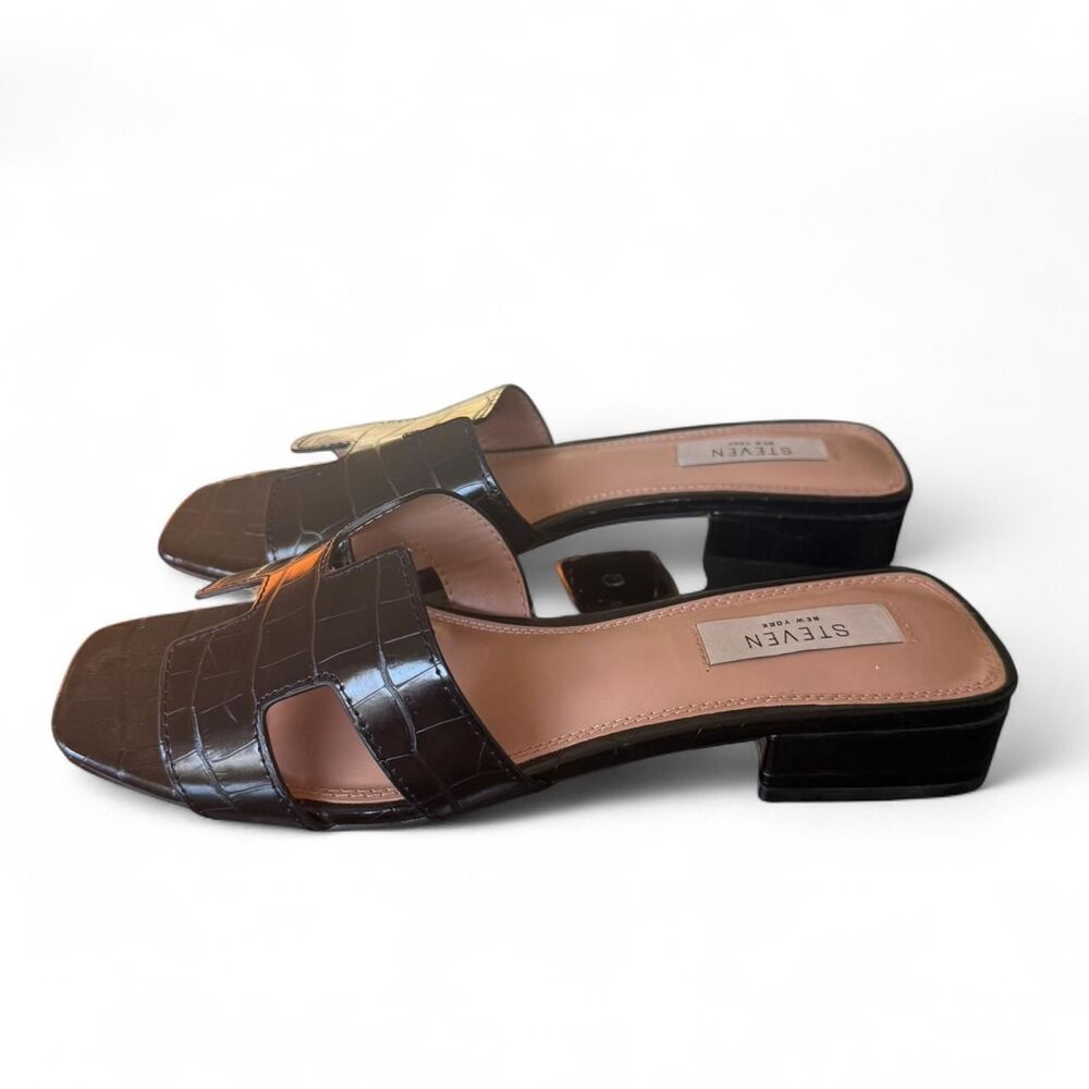 Steven-new-york Women's Black and Brown Sandals